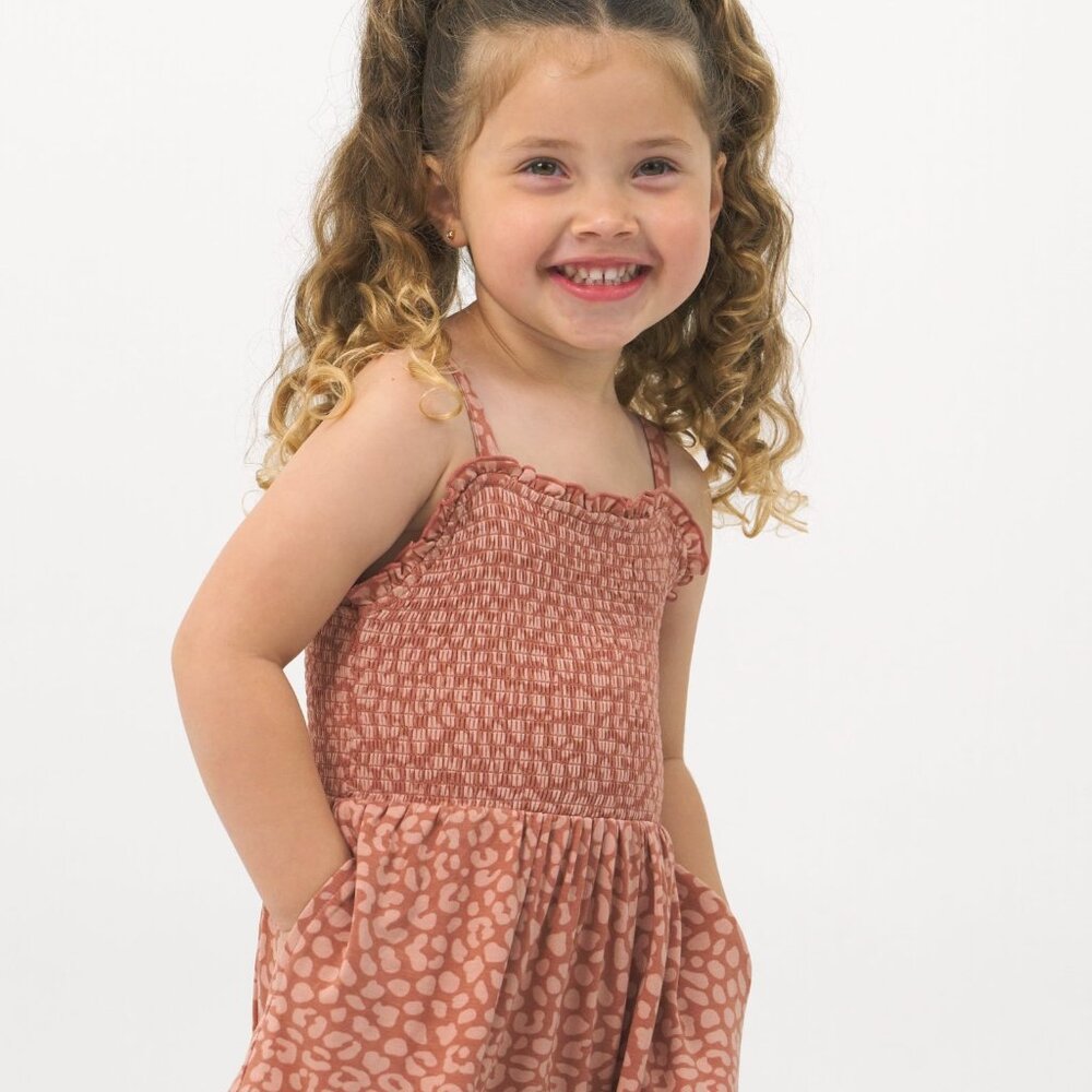 NWT! Little Sleepies Lion King Smocked Tank Dress ~ Leopard Print - Size 18-24 - Picture 3 of 4